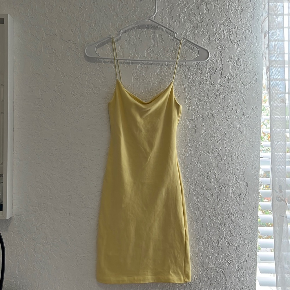 Zara yellow tight mini dress